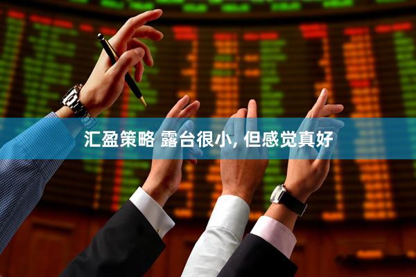 汇盈策略 露台很小, 但感觉真好