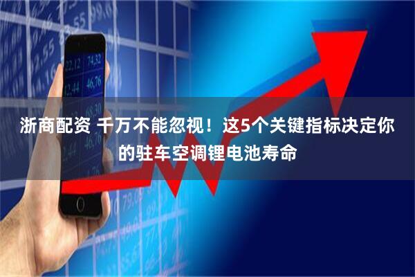 浙商配资 千万不能忽视！这5个关键指标决定你的驻车空调锂电池寿命